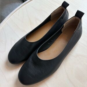 Everlane Day Flats Black Leather